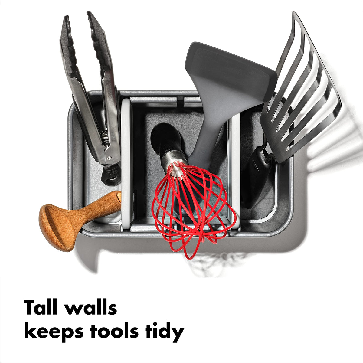 The OXO Good Grips fingerprint-proof stainless steel finish stays tidy