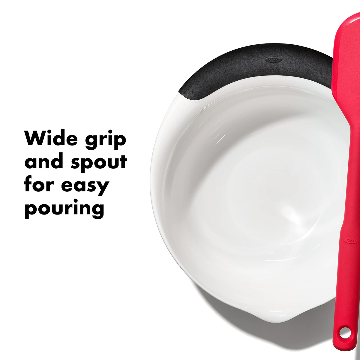 OXO Good Grips five-quart bowl with a wide lip for easy pouring.