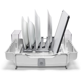 OXO Good Grips Foldaway Dish Rack compact storage ready for small spaces.