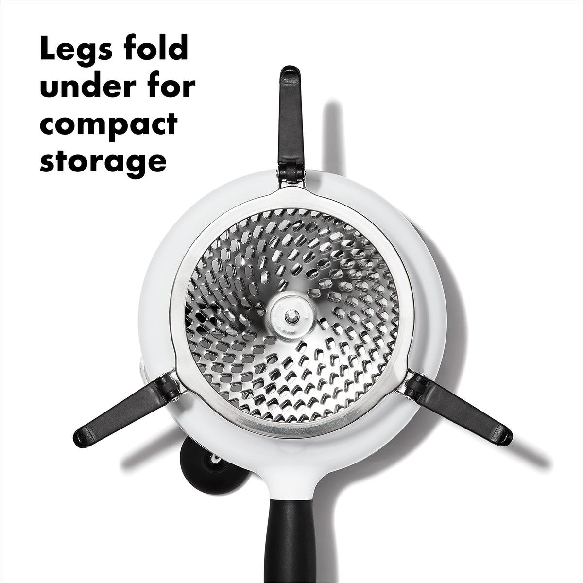 Fits over large bowls or pots up to 11 inches for stable milling.