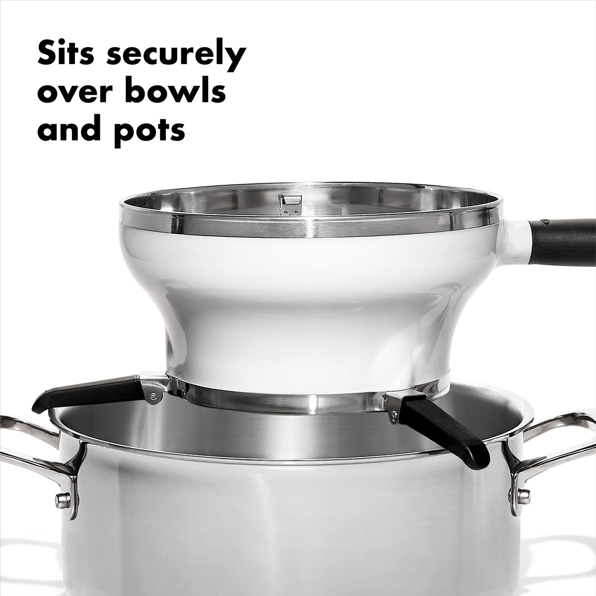 Folding legs save space for compact kitchen storage.