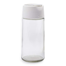OXO Good Grips Glass Creamer showing silicone seals for freshness.