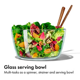 OXO Good Grips Glass Salad Spinner basket doubles as a colander.