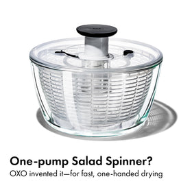 OXO Good Grips Glass Salad Spinner bowl doubles as a serving dish.