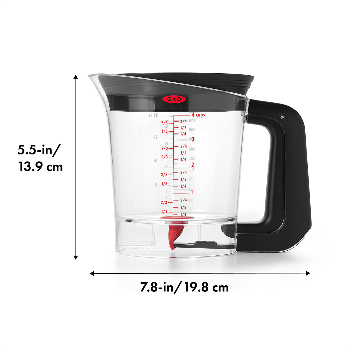 OXO Good Grips Fat Separator with built-in strainer for particle-free gravies.