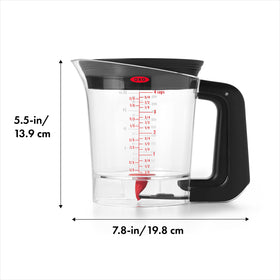 OXO Good Grips Fat Separator with built-in strainer for particle-free gravies.