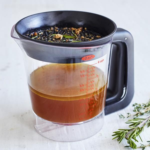 OXO Good Grips Fat Separator with measurement marks for precise portions.