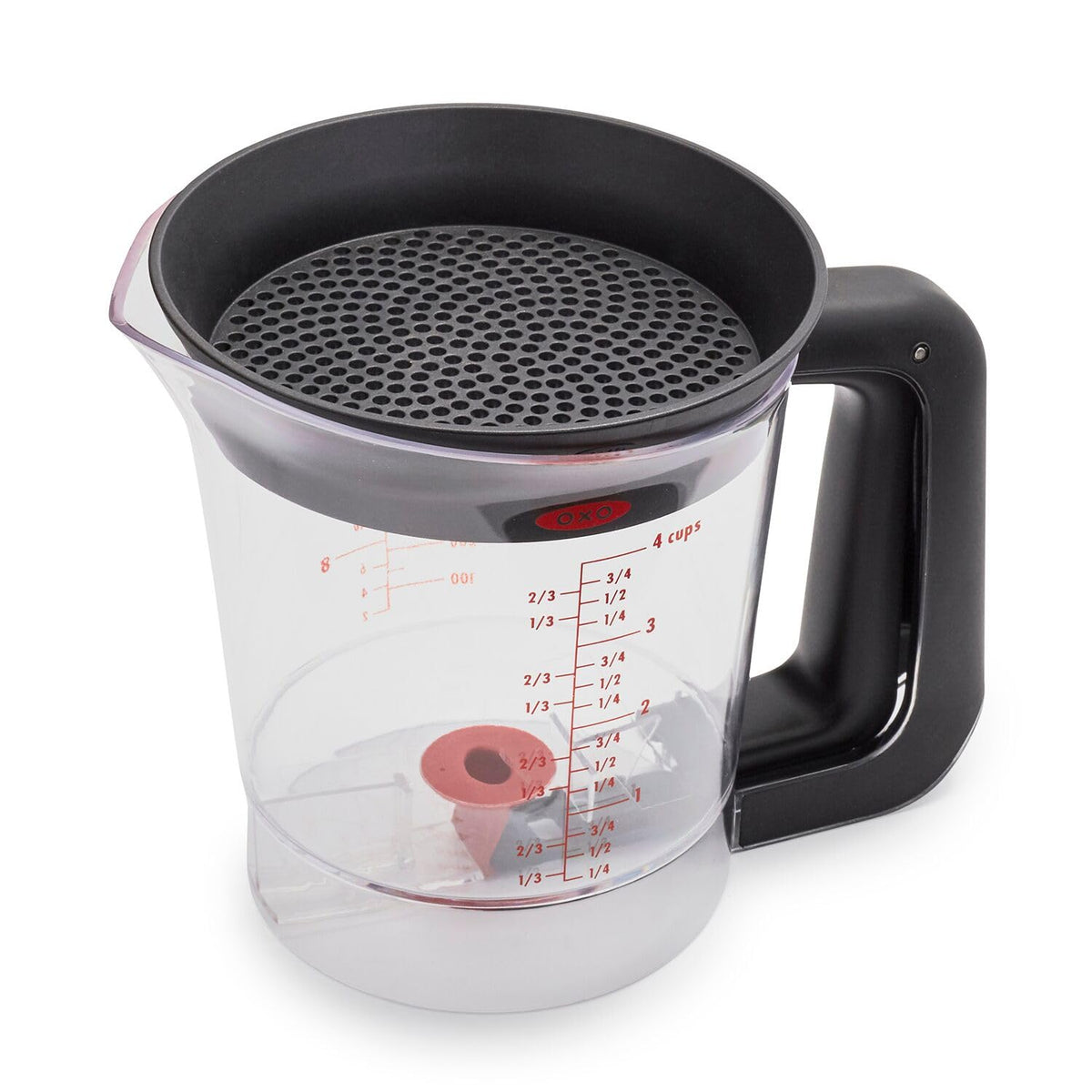 OXO Good Grips Good Gravy Fat Separator with pour spout delivers leaner gravies and sauces.