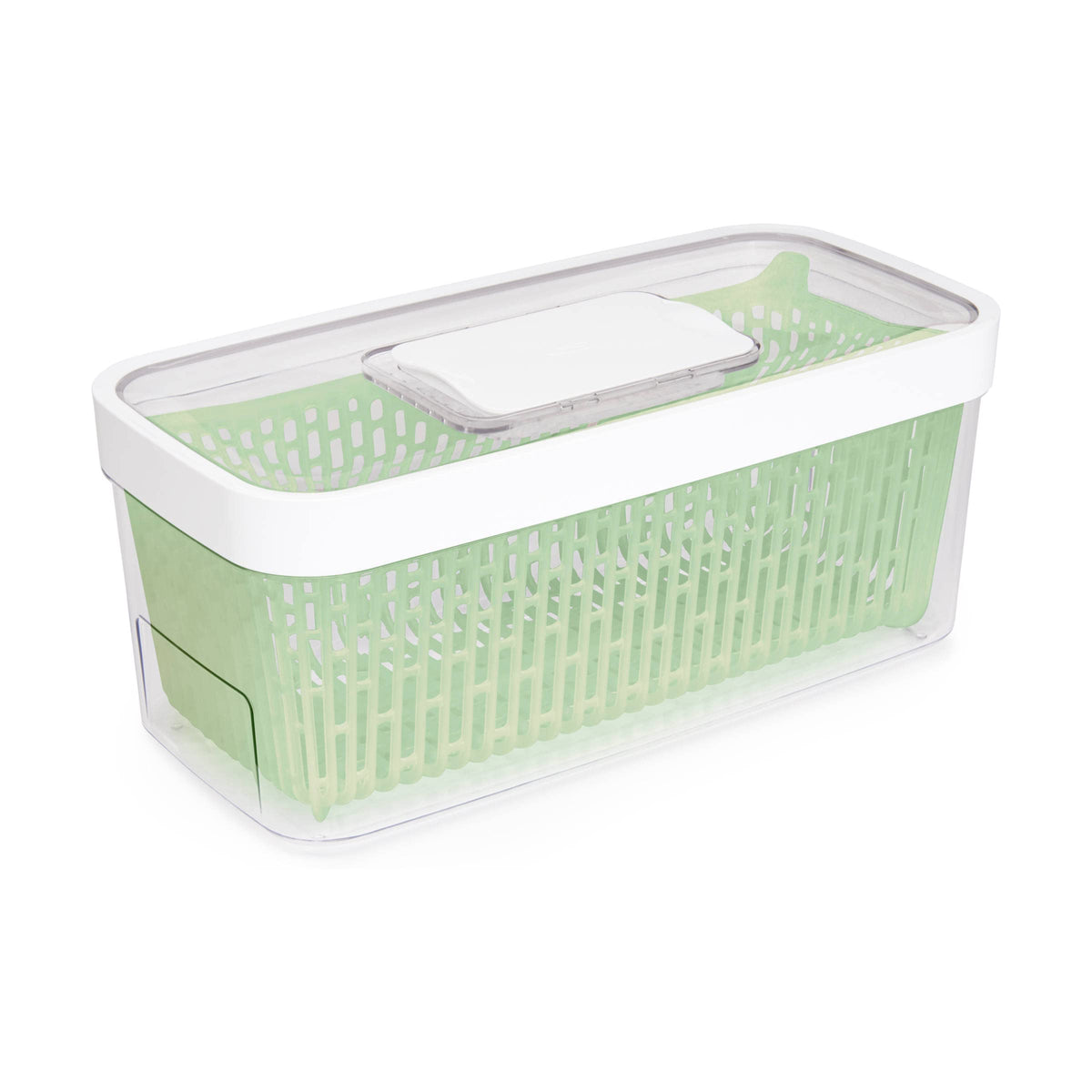 OXO Good Grips GreenSaver large lid view shows humidity control for fresher produce.
