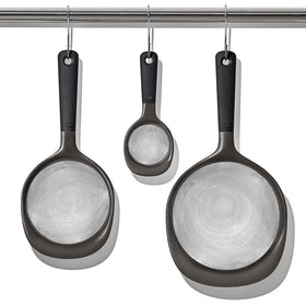 OXO Good Grips hole-in-handles for easy storage.