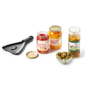 OXO Good Grips Jar Opener features a contoured non-slip handle for better leverage.