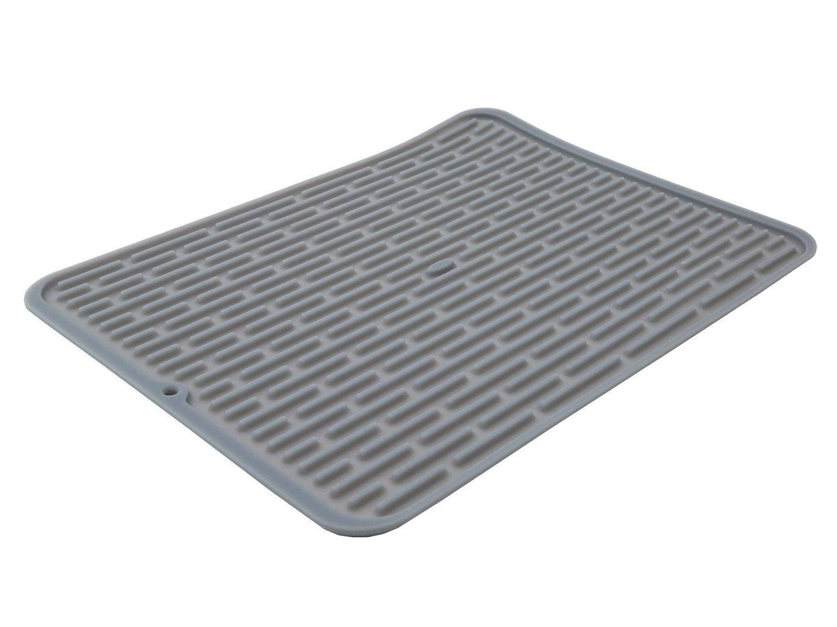 OXO Good Grips Large Silicone Drying Mat top view, ideal for air-drying large dishes