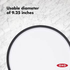 OXO Good Grips Lazy Susan deep ledge keeps items upright