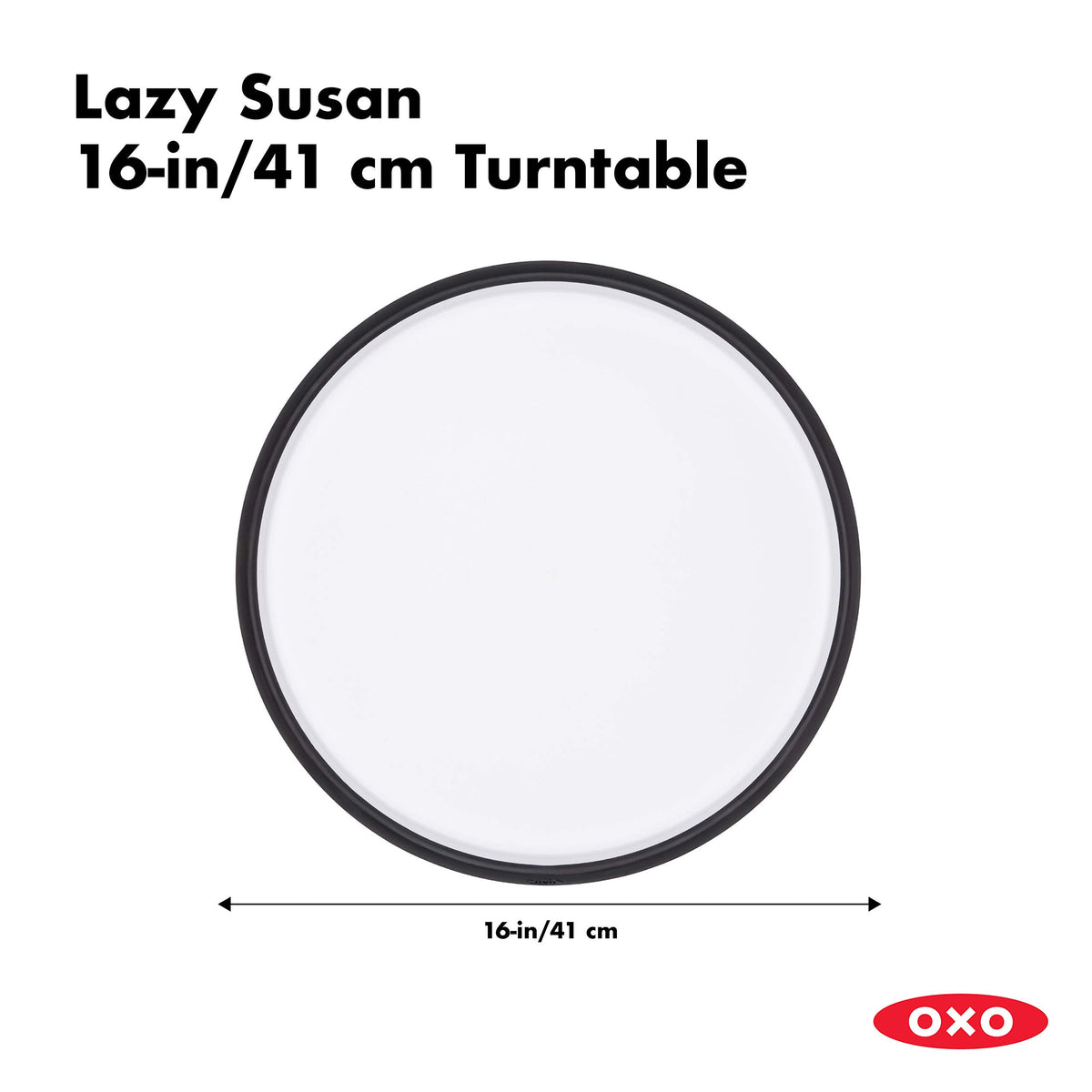 OXO Good Grips Lazy Susan non-slip feet protect all surfaces.