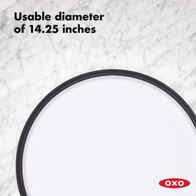 OXO Good Grips Lazy Susan soft non-slip lip enables smooth turning.