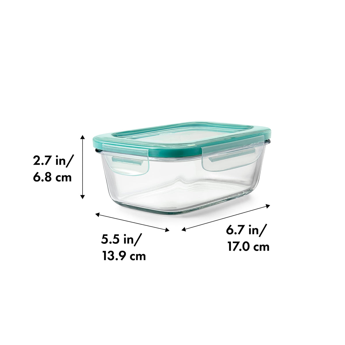 OXO four-tab lid creates a reliable leakproof lock for on-the-go leftovers.