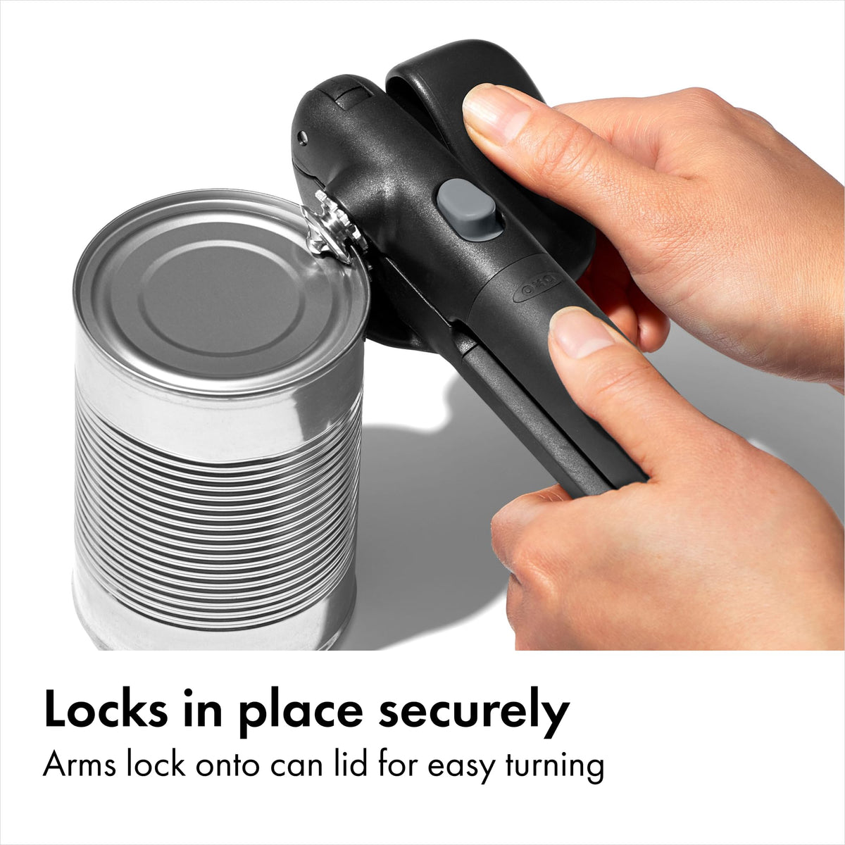 Magnetic lid lifter keeps lids away from fingers for safer disposal.