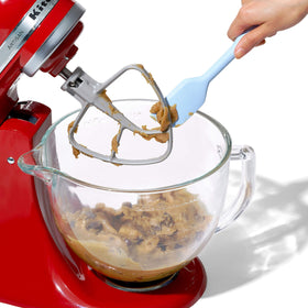 OXO long nylon-core handles provide secure, non-slip grip.