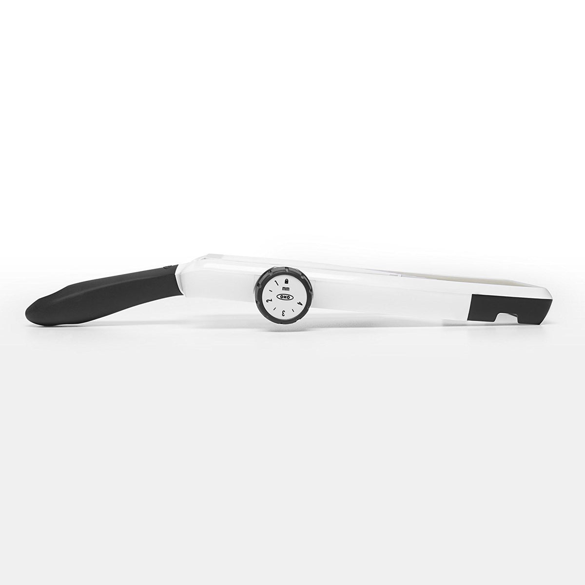 OXO Good Grips mandoline slicer adjustable dial for customizing thickness.