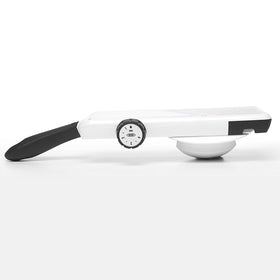 OXO Good Grips mandoline slicer blade lock keeps the unit safely stored.