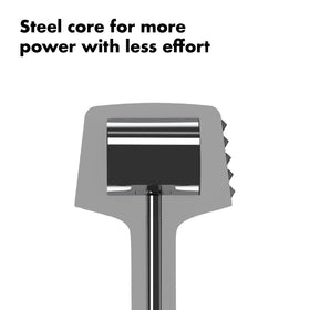 OXO Good Grips meat tenderizer smooth side for quick flattening