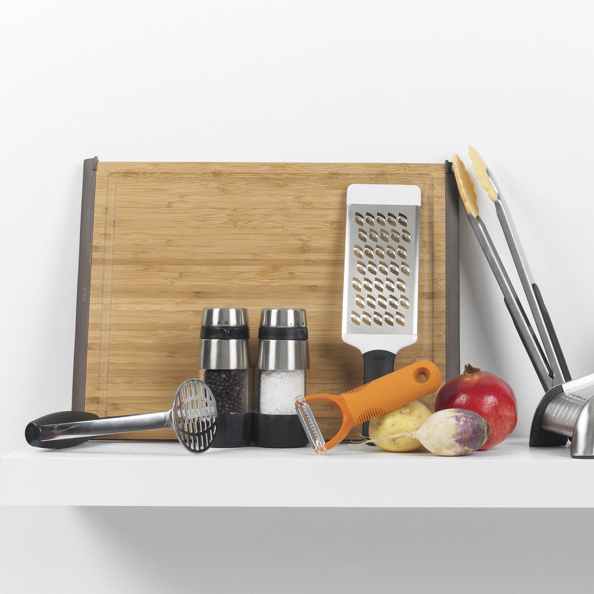 OXO Good Grips pepper grinder with coarseness control for precise seasoning.