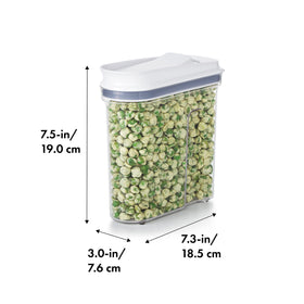 OXO Good Grips mini dispenser lid open for one-handed access