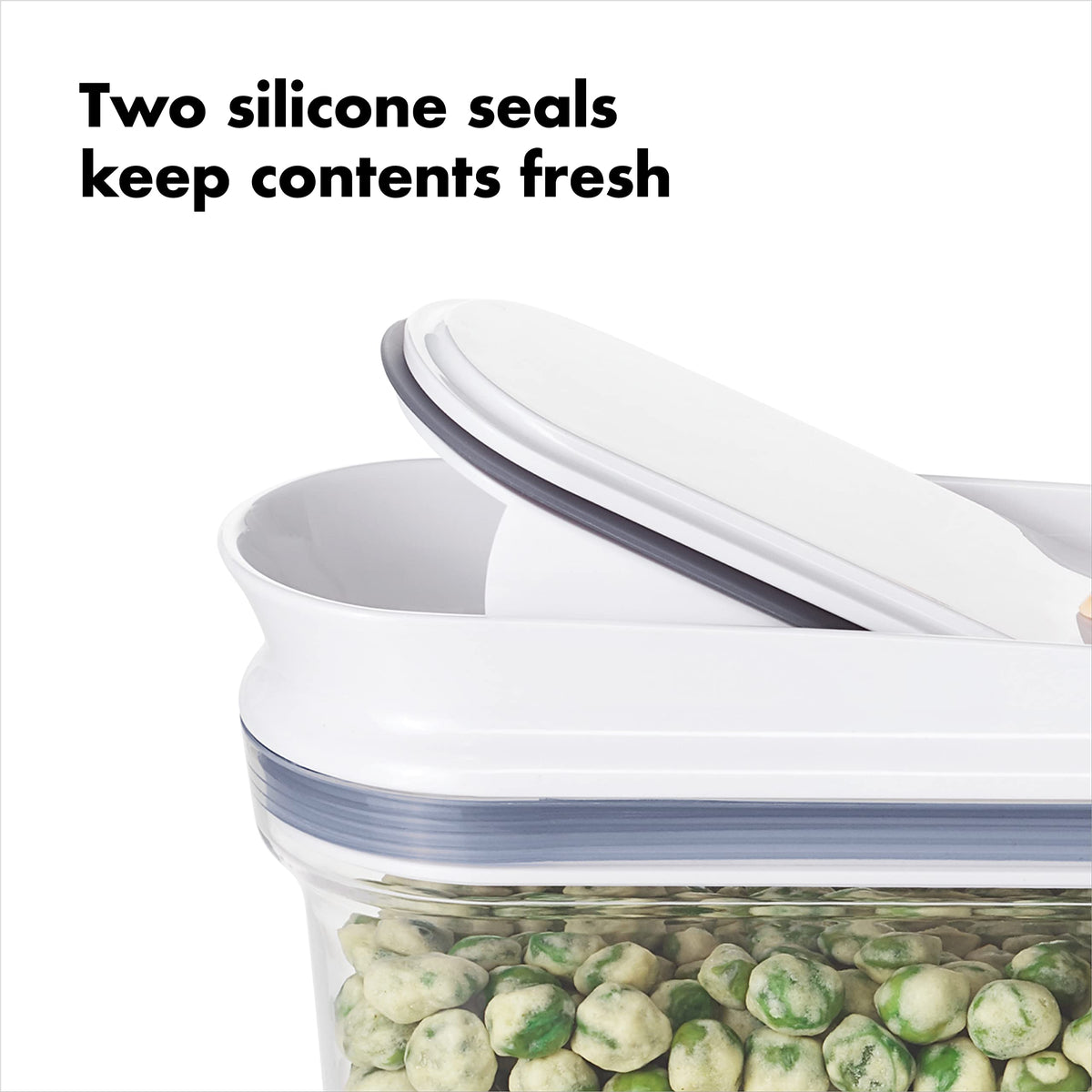 Smooth-pour spout on the OXO mini dispenser delivers controlled, mess-free dispensing