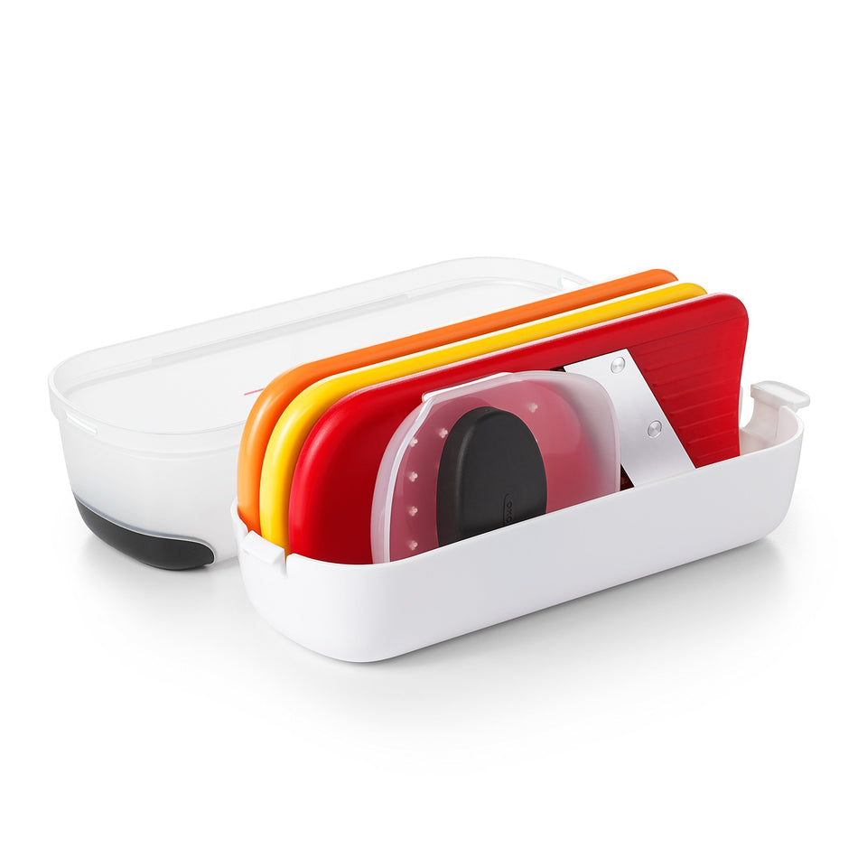 OXO Good Grips Mini Complete Grate & Slice Set blades for sharp, precise grating