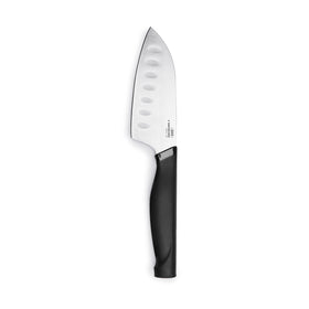 OXO Good Grips Mini Santoku Knife blade close-up for precise mincing.