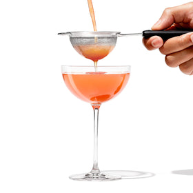 OXO Good Grips Mini Strainer showing durable double-rod construction