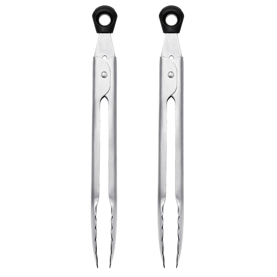 OXO Good Grips mini tongs in 7-inch compact size for small-batch serving.