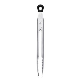 OXO Good Grips 7-Inch Mini Tongs showcased on a buffet display.
