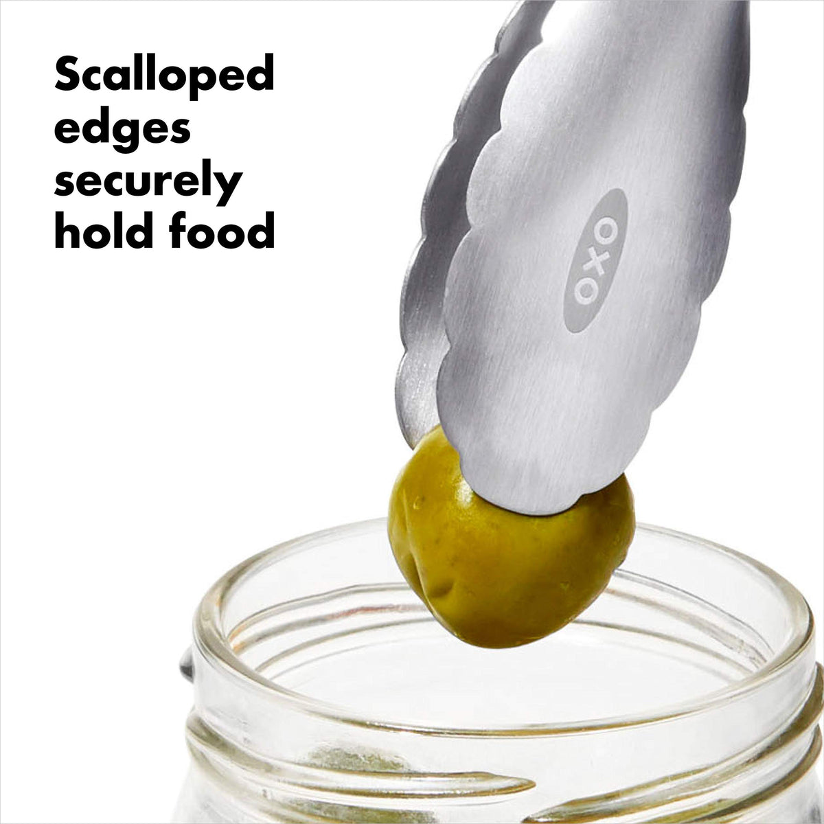 OXO Good Grips 7-Inch Mini Tongs in durable stainless steel for daily prep.
