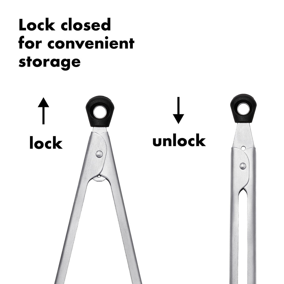 OXO Good Grips mini tongs ideal for removing food from jars.