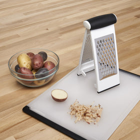 OXO Good Grips Multi Grater showing two grating surfaces for fine and coarse results