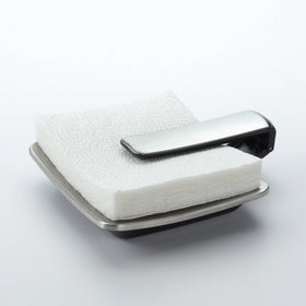 OXO Good Grips napkin holder with rubber grip prevents napkins from sliding during meals.