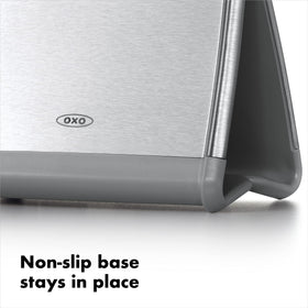 OXO Good Grips Neat Napkin Holder one-at-a-time access highlights simple grabbing.