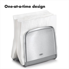 OXO Good Grips Neat Napkin Holder stainless finish for a clean table appearance.