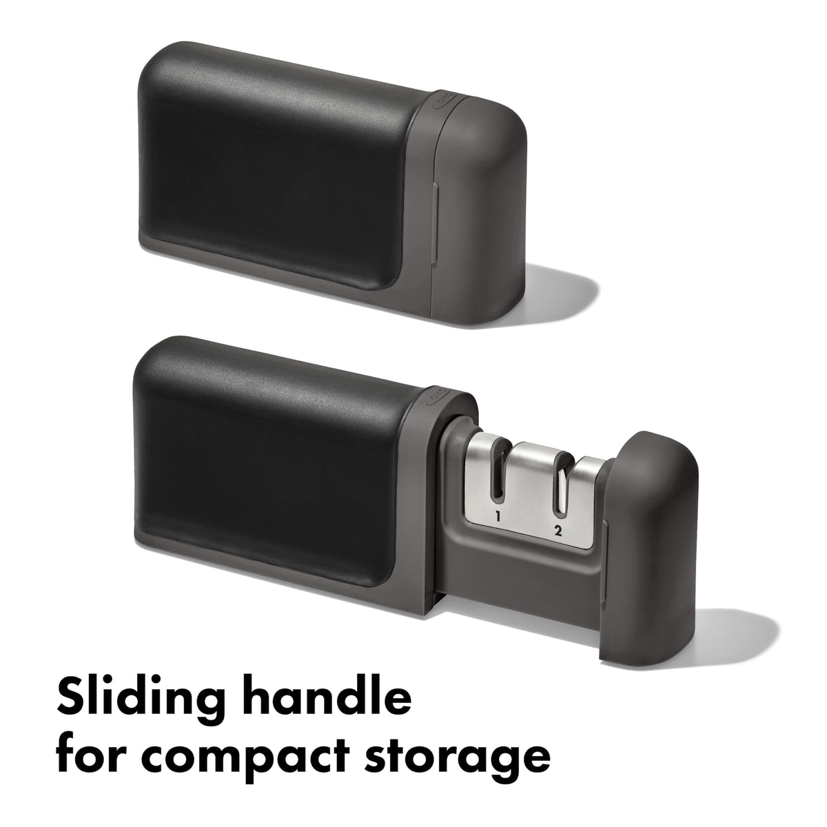 OXO Good Grips non-slip base keeps sharpening steady during use.