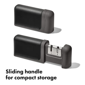 OXO Good Grips non-slip base keeps sharpening steady during use.