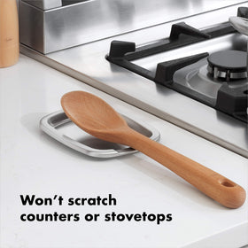 Spacious design holds large cooking utensils like spatulas and ladles