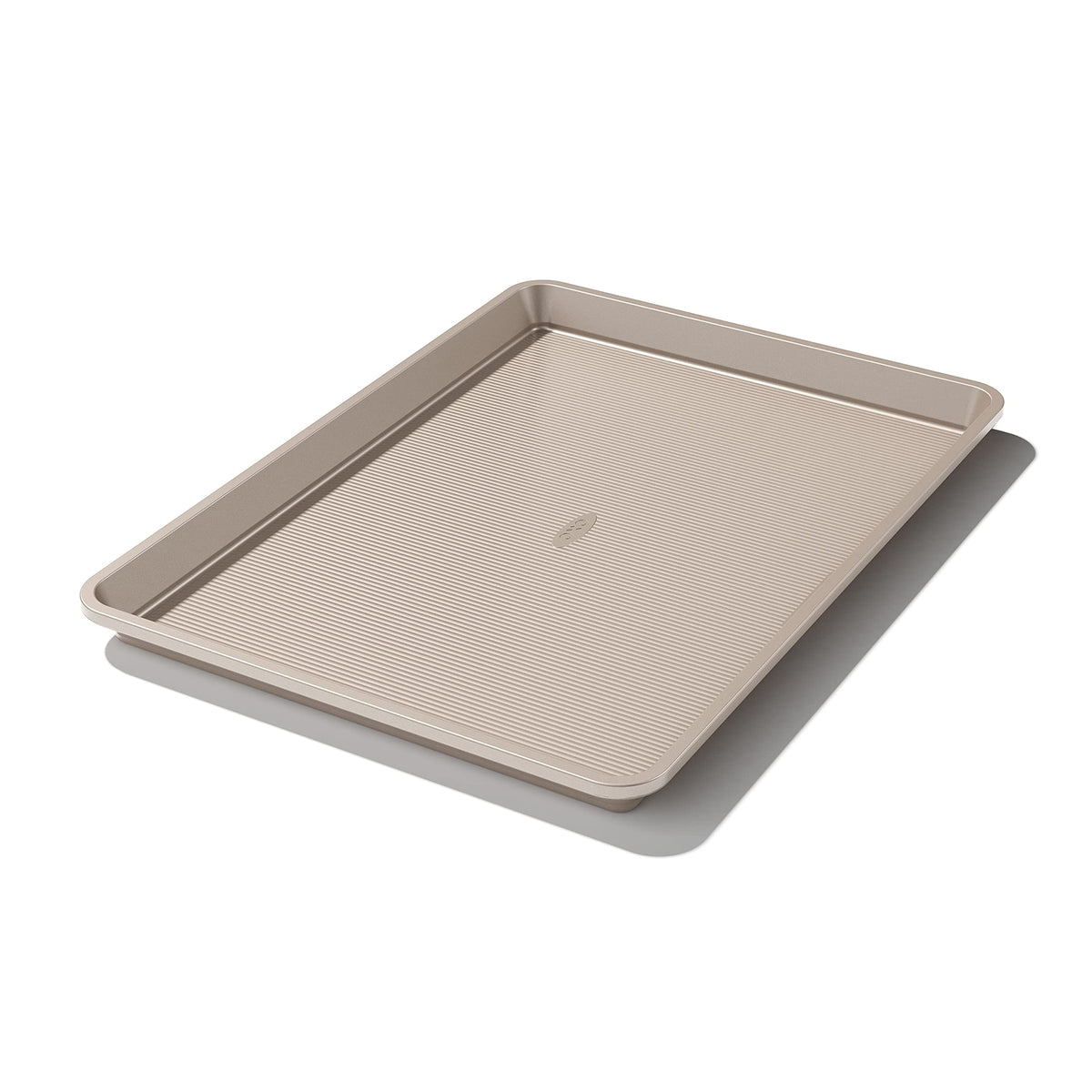 OXO Good Grips Non-Stick Pro half sheet pan outer view shows sturdy construction for reliable baking.