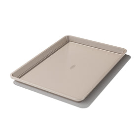 OXO Good Grips Non-Stick Pro half sheet pan outer view shows sturdy construction for reliable baking.