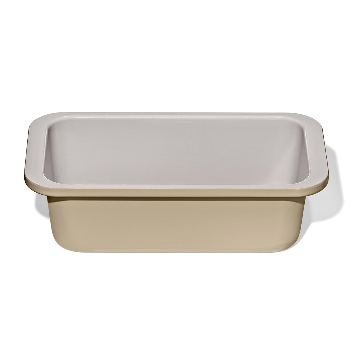 OXO Good Grips loaf pan top view showing durable steel and even browning potential