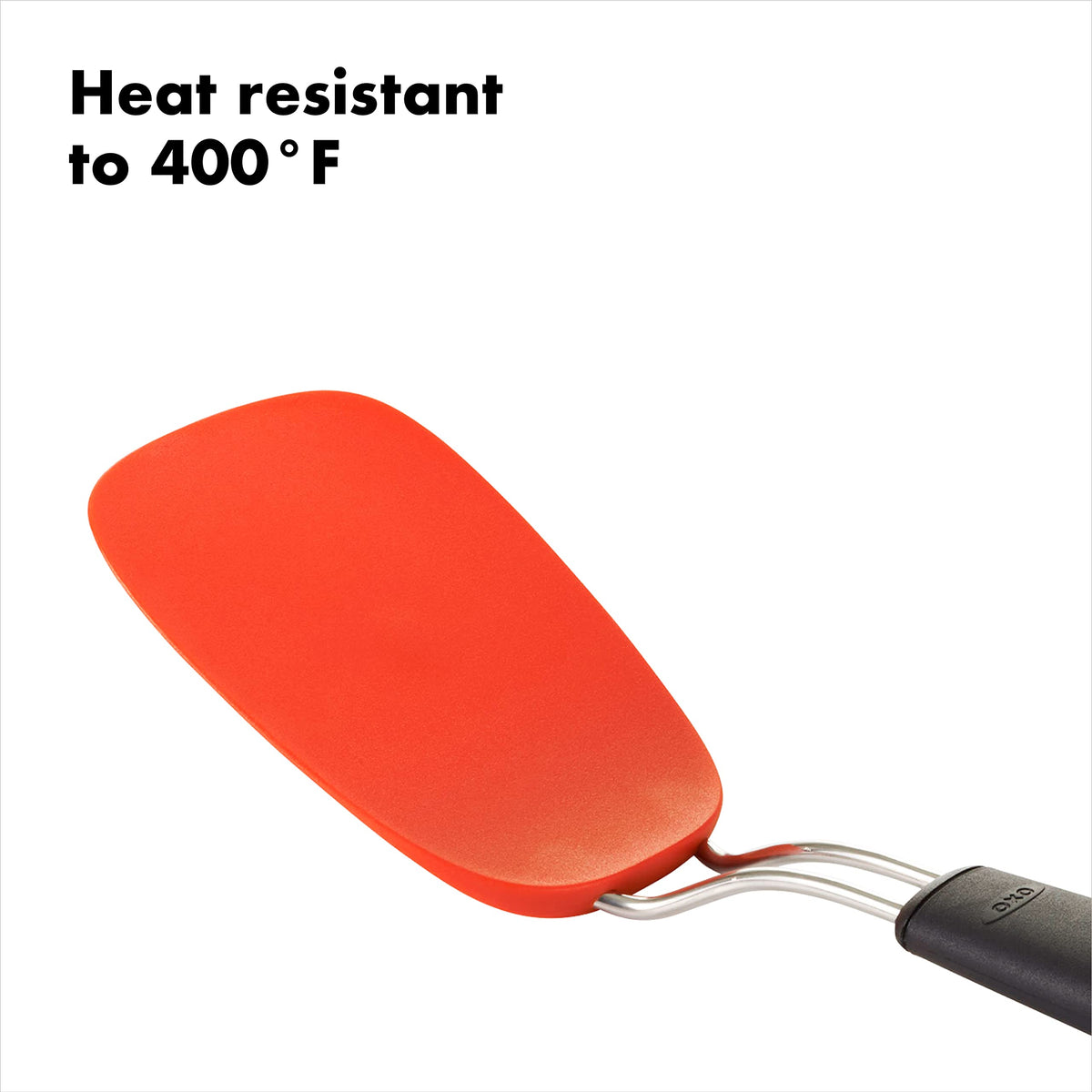 OXO Good Grips Nylon Flexible Turner heat resistant up to 400°F.