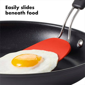 OXO Good Grips Nylon Flexible Turner is safe for non-stick cookware.
