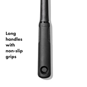 OXO Good Grips Nylon Ladle safe for non-stick cookware during serving