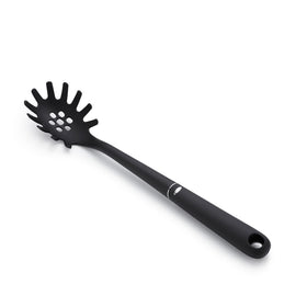 OXO Good Grips nylon spaghetti server designed for nonstick cookware to prevent scratches.