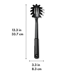 OXO Good Grips nylon spaghetti server helps portion and serve pasta precisely.
